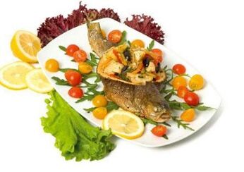 Pesca con verduras