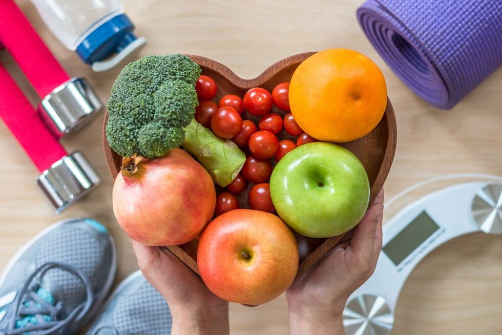 Froitas, verduras e exercicio para adelgazar