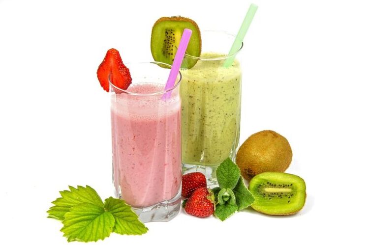 Batidos de froitas para perda de peso e limpeza corporal